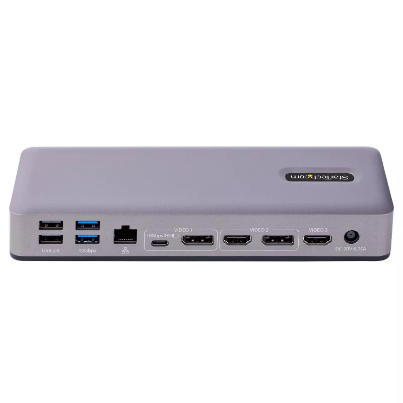 StarTech.com DK31C3MNCRUE sülearvuti dokk/pordireplikaator Juhtmega ühendatud USB 3.2 Gen 2 (3.1 Gen 2) USB-C