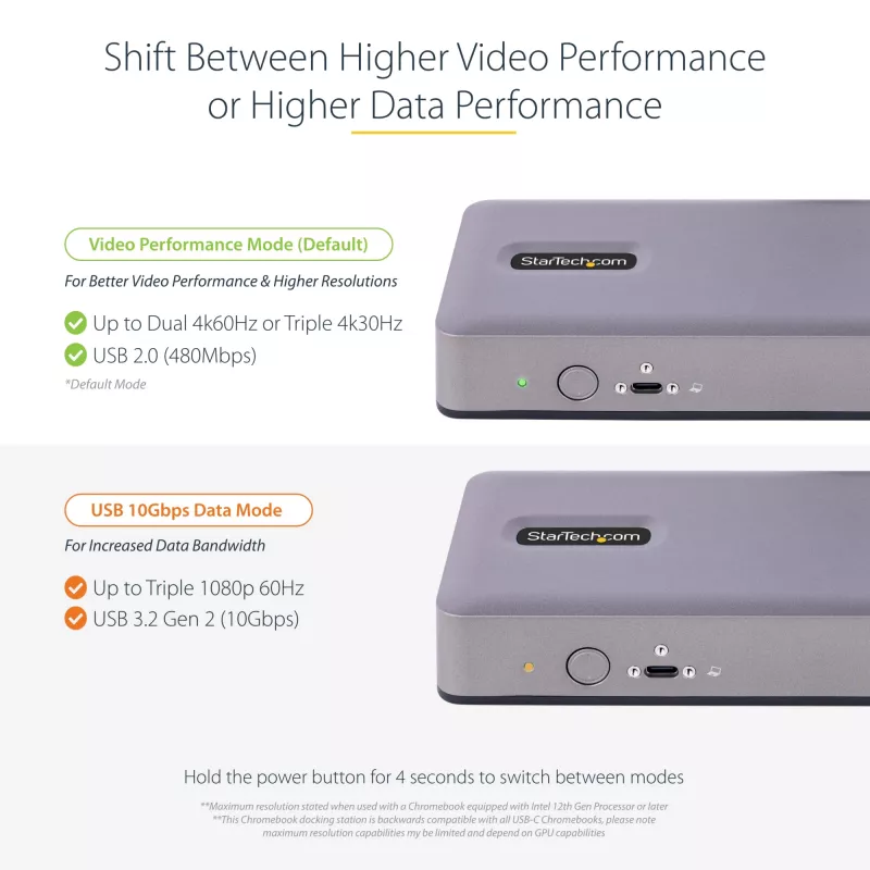StarTech.com DK31C3MNCRUE sülearvuti dokk/pordireplikaator Juhtmega ühendatud USB 3.2 Gen 2 (3.1 Gen 2) USB-C