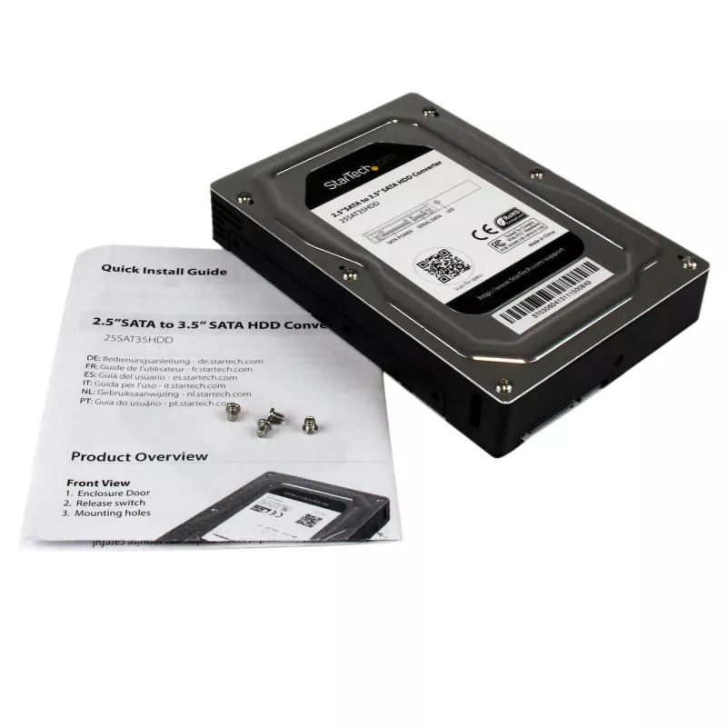 StarTech.com 2.5” kuni 3.5” SATA alumiiniumist kõvaketta adapterkorpus koos SSD / HDD kõrgusega kuni 12,5 mm