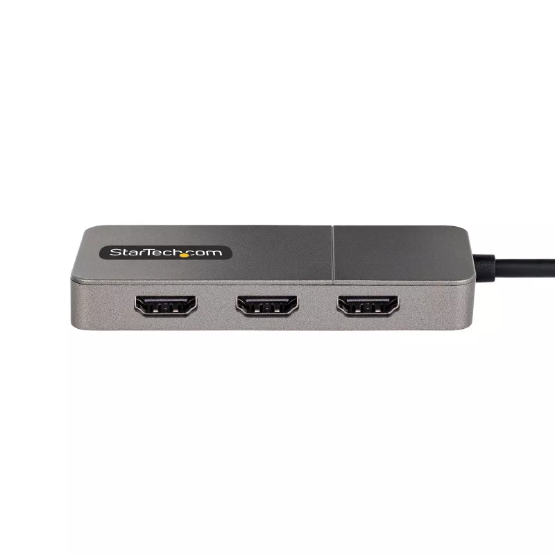 StarTech.com 3-pordiline USB-C MST jaotur – USB-C-lt 3-le HDMI-le mitme monitori adapter sülearvutile – Kolm HDMI-d kuni 4K 60Hz DP 1.4 alt režiimi & DSC-ga – HDR – 1 jala (30cm) kaabel – Ainult Windows