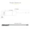 StarTech.com 3-pordiline USB-C MST jaotur – USB-C-lt 3-le HDMI-le mitme monitori adapter sülearvutile – Kolm HDMI-d kuni 4K 60Hz DP 1.4 alt režiimi & DSC-ga – HDR – 1 jala (30cm) kaabel – Ainult Windows