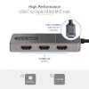 StarTech.com 3-pordiline USB-C MST jaotur – USB-C-lt 3-le HDMI-le mitme monitori adapter sülearvutile – Kolm HDMI-d kuni 4K 60Hz DP 1.4 alt režiimi & DSC-ga – HDR – 1 jala (30cm) kaabel – Ainult Windows
