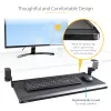 StarTech.com lauaalune klaviatuurialus, klambritega ergonoomiline klaviatuurihoidik, kuni 12 kg (26,5 naela), liugklaviatuuri- ja hiirealus C-klambritega, kõrgusega reguleeritav klaviatuurialus (3,9/4,7/5,5 tolli)