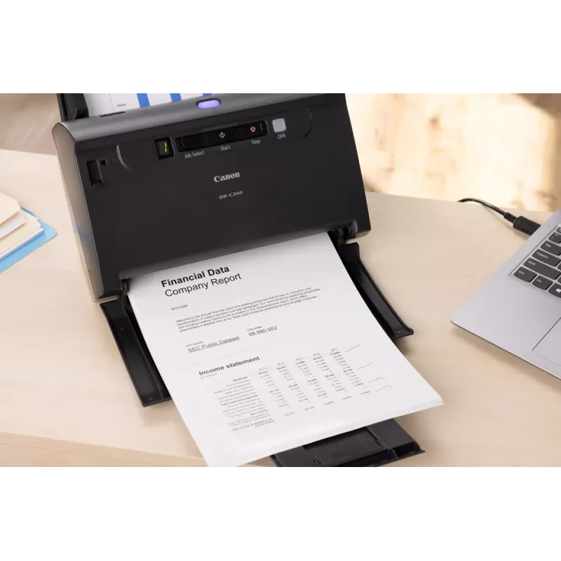 Canon imageFORMULA DR-C240 kahepoolne lauadokumendiskanner, 216 x 3000 mm, 600 x 600 DPI, 24 bit, 24 bit, 45 ppm, 30 ppm