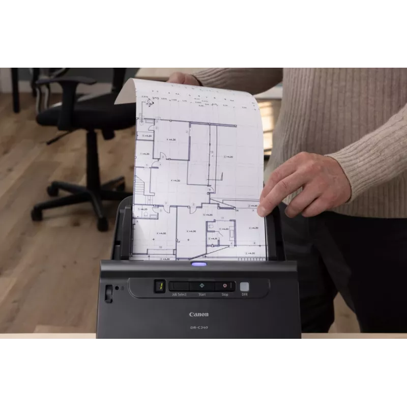 Canon imageFORMULA DR-C240 kahepoolne lauadokumendiskanner, 216 x 3000 mm, 600 x 600 DPI, 24 bit, 24 bit, 45 ppm, 30 ppm