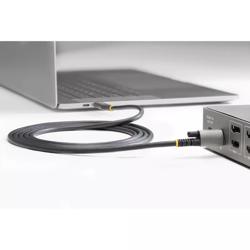 StarTech.com 3 jala (1 m) ülemise kruvilukuga USB-C kaabel 10 Gbps – USB 3.1/3.2 Gen 2 USB-C kaabel – 100 W (5 A) toiteedastusega laadimine, DP Alt Mode – ühe kruvilukuga, USB-C juhe laadimiseks/sünkroonimiseks