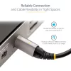 StarTech.com 3 jala (1 m) ülemise kruvilukuga USB-C kaabel 10 Gbps – USB 3.1/3.2 Gen 2 USB-C kaabel – 100 W (5 A) toiteedastusega laadimine, DP Alt Mode – ühe kruvilukuga, USB-C juhe laadimiseks/sünkroonimiseks