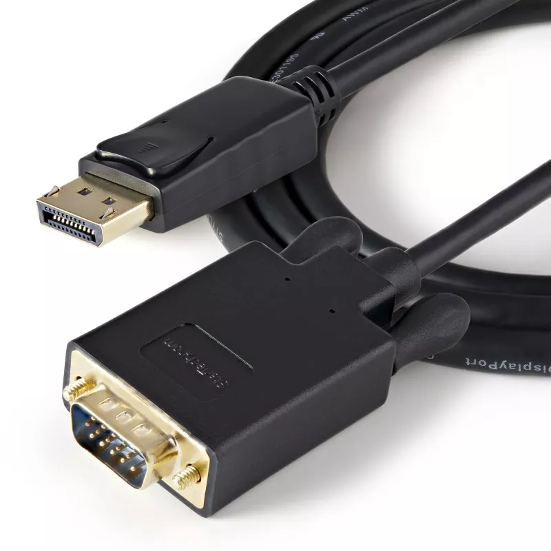 StarTech.com 0,91 m DisplayPort–VGA-kaabel – Aktiivne DisplayPort–VGA-adapterkaabel – 1080p video – DP–VGA monitorikaabel – DP 1.2–VGA muundur – Lukustuv DP-pistik