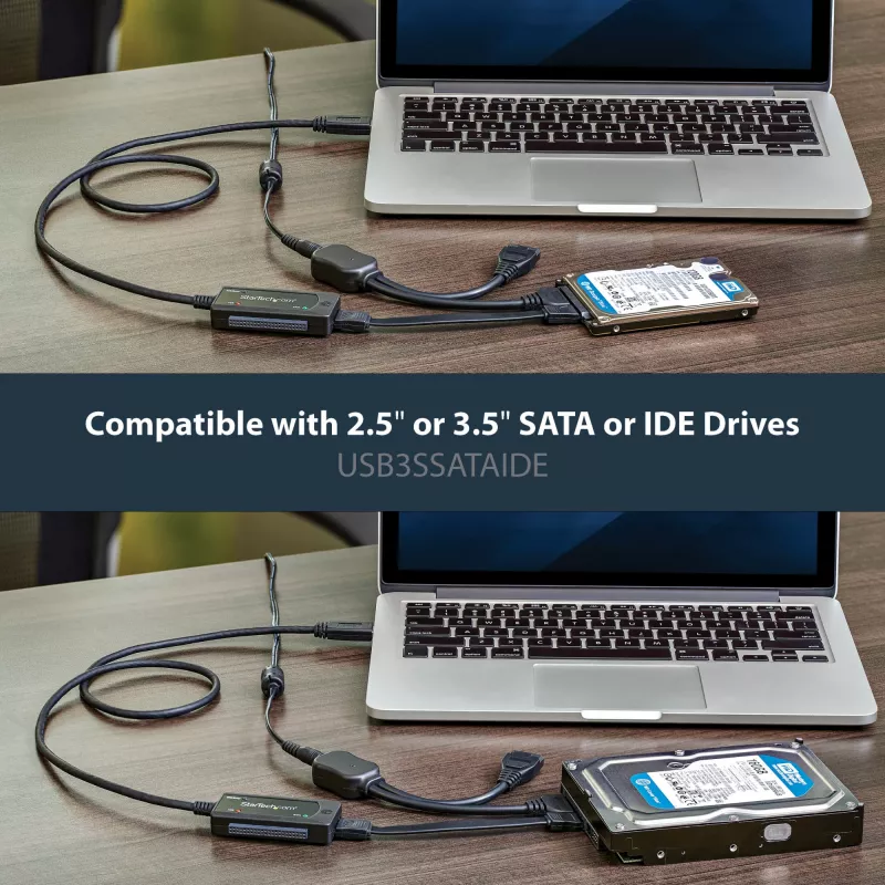 StarTech.com SATA USB-kaablile – USB 3.1 (10 Gbit/s) – UASP, Must, Tegevus, Toide, CE, FCC, ASMedia – ASM1351, 12 V, 0–60 °C