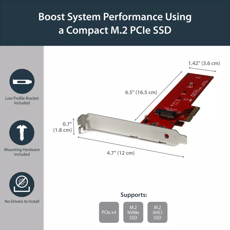 StarTech.com x4 PCI Express 3.0 -> M.2 PCIe NVMe SSD adapter