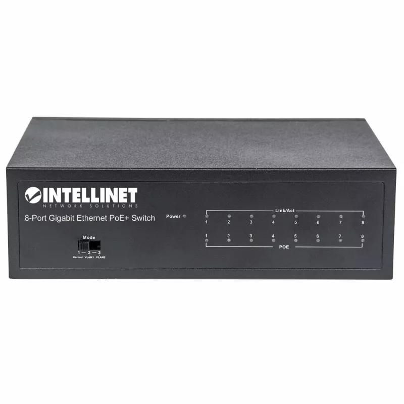 Hallatav kommutaator Intellinet 8-pordiline Gigabit Ethernet PoE+