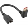 InLine DisplayPort 1.4 adapterkaabel M/F, 8K4K, ülespoole nurga all, must/kuldne