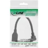 InLine DisplayPort 1.4 adapterkaabel M/F, 8K4K, ülespoole nurga all, must/kuldne