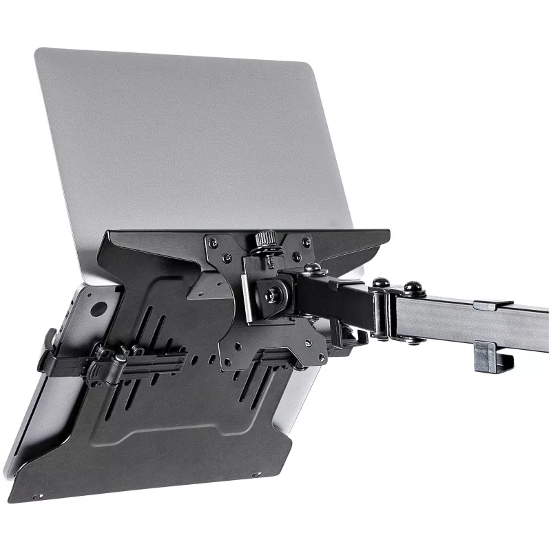 StarTech.com VESA sülearvuti alus – reguleeritav monitorihoova sülearvutialus, mis kinnitab sülearvutid (4,5 kg / 9,9 naela) – 75x75 ja 100x100 VESA kinnitusavad – ventileeritav – monitori lauakinnitustele/ statiividele