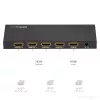 StarTech.com 4-pordiline HDMI jaotur – 4K 60 Hz, HDMI, 4x HDMI, 3840 x 2160 pikslit, must, 4K Ultra HD, 60 Hz