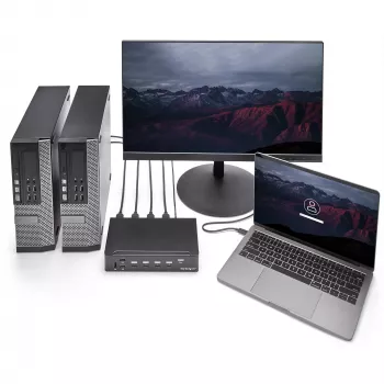 StarTech.com 4-pordiline HDMI KVM-lüliti - USB 3.0 - 1080p, 1920 x 1080 pikslit, riiulile paigaldatav, must