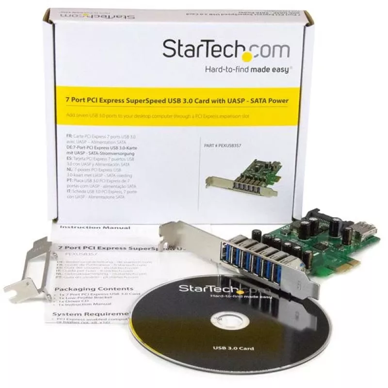 StarTech.com 7-pordiline PCI Express USB 3.0 kaart – standardne ja madalprofiiliga disain