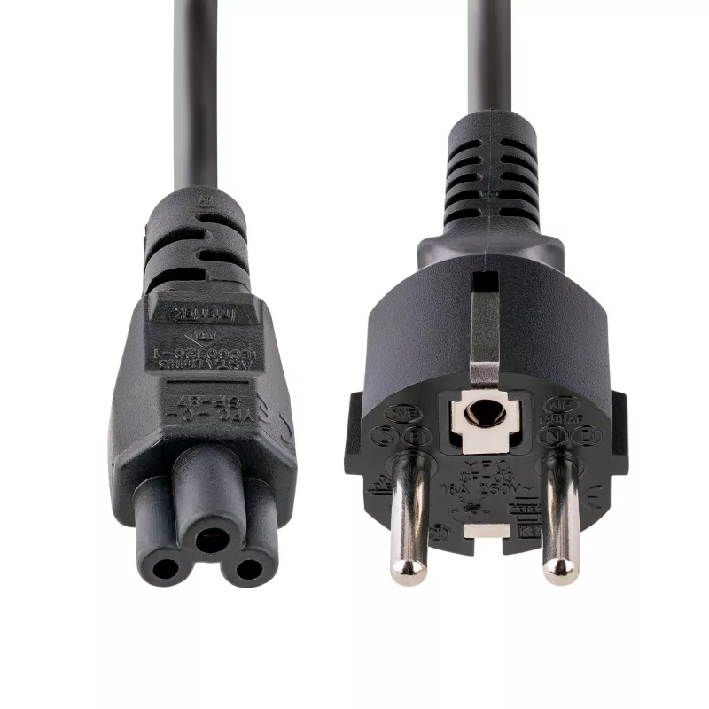 StarTech.com 3 m (10 jalga) sülearvuti toitejuhe, EL Schuko C5-le, 2,5 A 250 V, 18AWG, sülearvuti asendus-vahelduvvoolujuhe, toiteadapteri juhe, sülearvuti laadimiskaabel, ristikulehe / Miki-Hiire toitejuhe