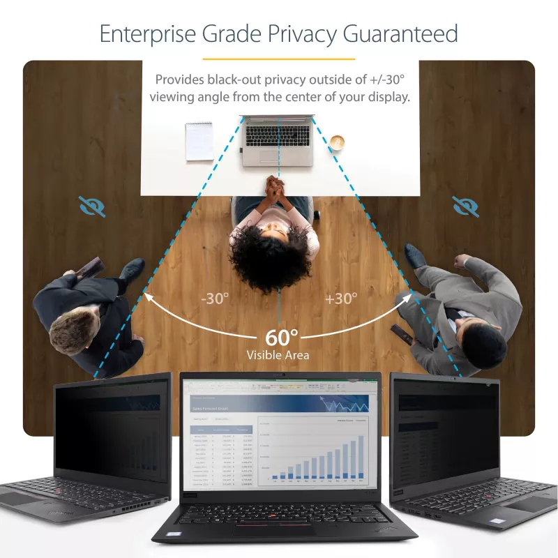 StarTech.com 17,3-tolline 16:9 sülearvuti privaatsusfilter, pimestamisvastane privaatsusekraan 51% sinise valguse vähendamisega, sülearvuti ekraanikaitse +/- 30 kraadi vaatenurgaga, matt/läikiv