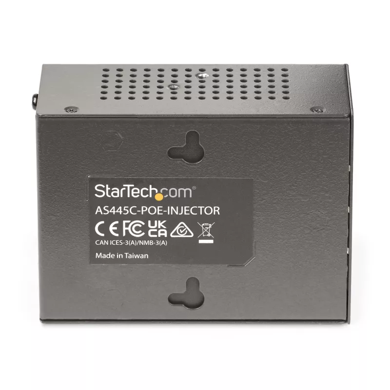 StarTech.com 4-pordine mitme gigabitine PoE++ süstija, 5/2.5/1G Ethernet (NBASE-T), PoE/PoE+/PoE++ (802.3af/802.3at/802.3bt), 160 W võimsuseelarve, seinale/DIN-liistule kinnitatav, haldamata