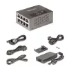 StarTech.com 4-pordine mitme gigabitine PoE++ süstija, 5/2.5/1G Ethernet (NBASE-T), PoE/PoE+/PoE++ (802.3af/802.3at/802.3bt), 160 W võimsuseelarve, seinale/DIN-liistule kinnitatav, haldamata