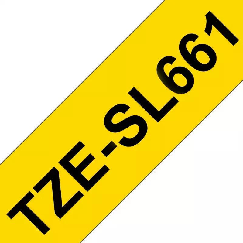 Brother TZE-SL661 silditeip Must kollasel