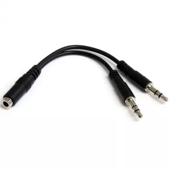 StarTech.com 3,5 mm 4 kontaktiga jaotur 2x 3 kontaktiga 3,5 mm peakomplekti jaotur - F/M