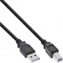 USB 2.0 kaabel A-tüüpi isane / B-tüüpi isane must 0,3 m InLine 34503X
