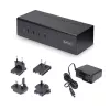 StarTech.com 4-pordiline kahe monitoriga DisplayPort KVM-lüliti, 4K 60Hz, 2x USB 5Gbps jaoturipordid, 2x USB 2.0 HID-porti, kiirklahv- ja nupplülitus, TAA nõuetele vastav – 3,5 mm heli, HDCP