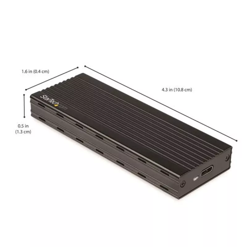 StarTech.com USB-C 10Gbps M.2 NVMe SSD-korpus – kaasaskantav väline M.2 NGFF PCIe alumiiniumkorpus – 1 GB/s lugemine/kirjutamine – toetab 2230, 2242, 2260, 2280 – TB3 ühilduv – Mac ja arvuti