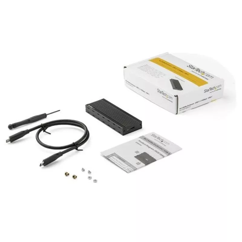 StarTech.com USB-C 10Gbps M.2 NVMe SSD-korpus – kaasaskantav väline M.2 NGFF PCIe alumiiniumkorpus – 1 GB/s lugemine/kirjutamine – toetab 2230, 2242, 2260, 2280 – TB3 ühilduv – Mac ja arvuti