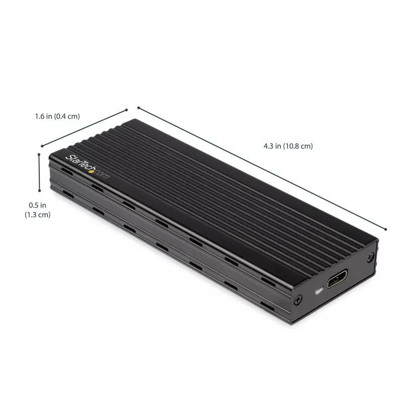 StarTech.com USB-C 10Gbps M.2 NVMe SSD-korpus – kaasaskantav väline M.2 NGFF PCIe alumiiniumkorpus – 1 GB/s lugemine/kirjutamine – toetab 2230, 2242, 2260, 2280 – TB3 ühilduv – Mac ja arvuti
