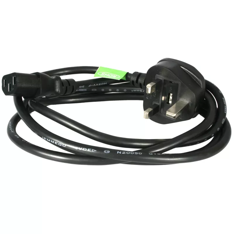 StarTech.com 1,8 m Ühendkuningriigi arvuti toitekaabel, 18AWG, BS 1363 kuni C13, 10A 250V, must asendus-vahelduvvoolu toitejuhe, veekeetja juhe / Ühendkuningriigi toitejuhe, arvuti toiteallika kaabel, teleri/monitori toitekaabel