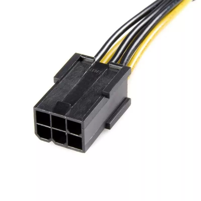 StarTech.com PCI Express 6 pin to 8 pin toiteadapteri kaabel, PCI-E (8-pin), PCI-E (6-pin), 0.155 m, isane, emane, sirge