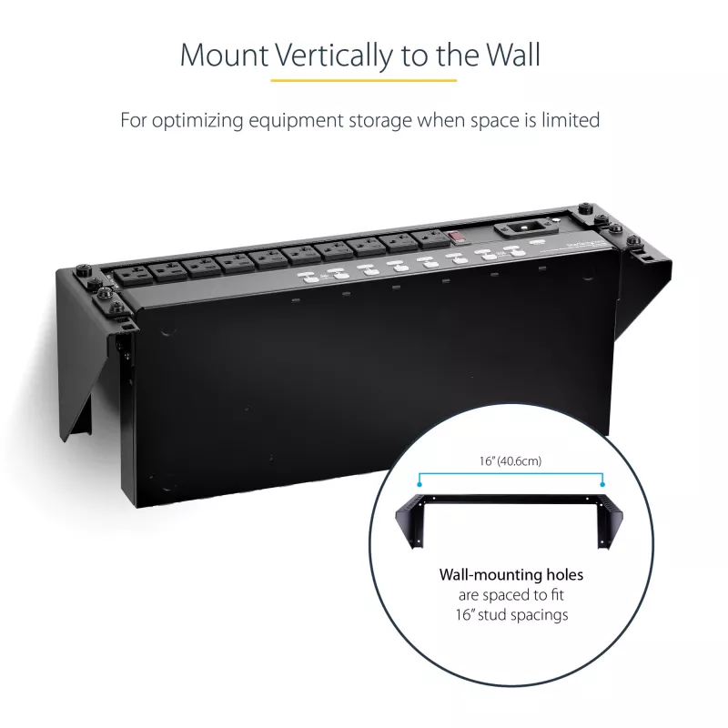 StarTech.com 3U 19” seinale kinnitatav vertikaalne raamilüliti kronstein, seinale kinnitatav plaadikomplekti kronstein andme-/AV-/IT-/arvutiseadmetele, 3U raam kapi või serveriruumi jaoks, toetab 150 naela (68 kg) kandevõimet