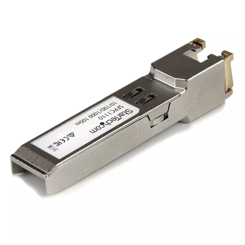 StarTech.com Cisco SFP-GE-T ühilduv SFP transiiverimoodul - 10/100/1000BASE-TX~Cisco SFP-GE-T ühilduv SFP moodul - 1000BASE-T - SFP RJ45 Cat6/Cat5e - 10/100/1000 Mbit/s - RJ-45 100m - Cisco IE3400, IE3300, IE3200