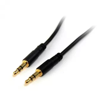 StarTech.com 3 ft õhuke 3.5mm Stereo Audio kaabel - M/M, 3.5mm, meessoost, 3.5mm, meessoost, 0.91 m, must