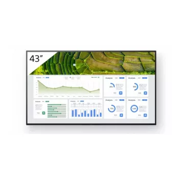 Sony FW-43BZ30L Signage-ekraan Digitaalne siltide kuva lamepaneel 109,2 cm (43 tolli) LCD Wi-Fi 440 cd/m² 4K Ultra HD Must Android 24/7