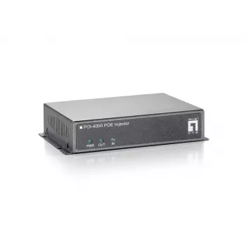 LevelOne PoE-sisestaja, 56 W, Fast Ethernet, 10,100 Mbit/s, 10/100, IEEE 802.3x, hall, 100 m