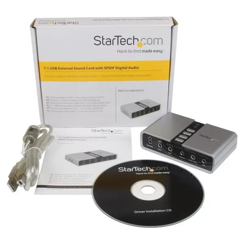 StarTech.com 7.1 USB heliadapter – väline helikaart SPDIF-digitaalheli toega