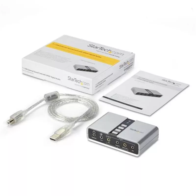 StarTech.com 7.1 USB heliadapter – väline helikaart SPDIF-digitaalheli toega