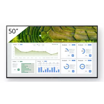Sony FW-50BZ30L Signage Display Digitaalne infotahvel lameekraan 127 cm (50 tolli) LCD Wi-Fi 440 cd/m² 4K Ultra HD Must Android 24/7