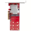 StarTech.com Dual M.2 PCIe SSD Adapter Card - x8 / x16 Dual NVMe or AHCI M.2 SSD to PCI Express 3.0 - M.2 NGFF PCIe (M-Key) Ühilduv - Supports 2242, 2260, 2280 - JBOD - Mac & PC