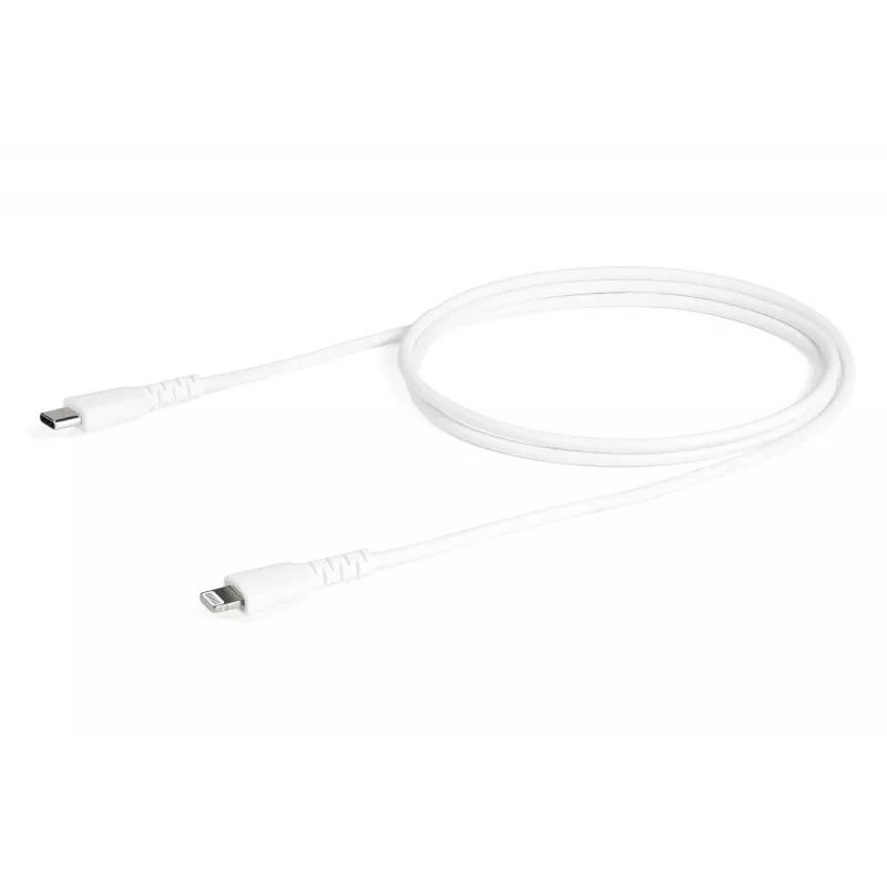 StarTech.com 3 jala (1 m) vastupidav valge USB-C- Lightning-kaabel – tugev vastupidav aramiidkiuga USB tüüp C Lightning-laadija/sünkroniseerimise toitejuhe – Apple MFi sertifitseeritud iPad/iPhone 12 jaoks