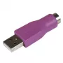 StarTech.com asendus-PS/2-klaviatuuri-USB-adapter – isane/emane, USB A, PS/2, violetne