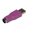 StarTech.com asendus-PS/2-klaviatuuri-USB-adapter – isane/emane, USB A, PS/2, violetne