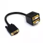 StarTech.com 1 jalga VGA - 2x VGA videojaoturkaabel – M/Em, 0,3 m, VGA (D-Sub), 2 x VGA (D-Sub), Isane, Emane, Must