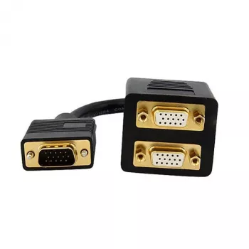 StarTech.com 1 jalga VGA - 2x VGA videojaoturkaabel – M/Em, 0,3 m, VGA (D-Sub), 2 x VGA (D-Sub), Isane, Emane, Must