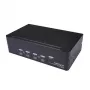 StarTech.com 4-pordiline kahe DisplayPortiga KVM-lüliti - 4K 60 Hz, 3840 x 2160 pikslit, 4K Ultra HD, raami külge kinnitatav, 18 W, 2U, must
