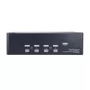 StarTech.com 4-pordiline kahe DisplayPortiga KVM-lüliti - 4K 60 Hz, 3840 x 2160 pikslit, 4K Ultra HD, raami külge kinnitatav, 18 W, 2U, must